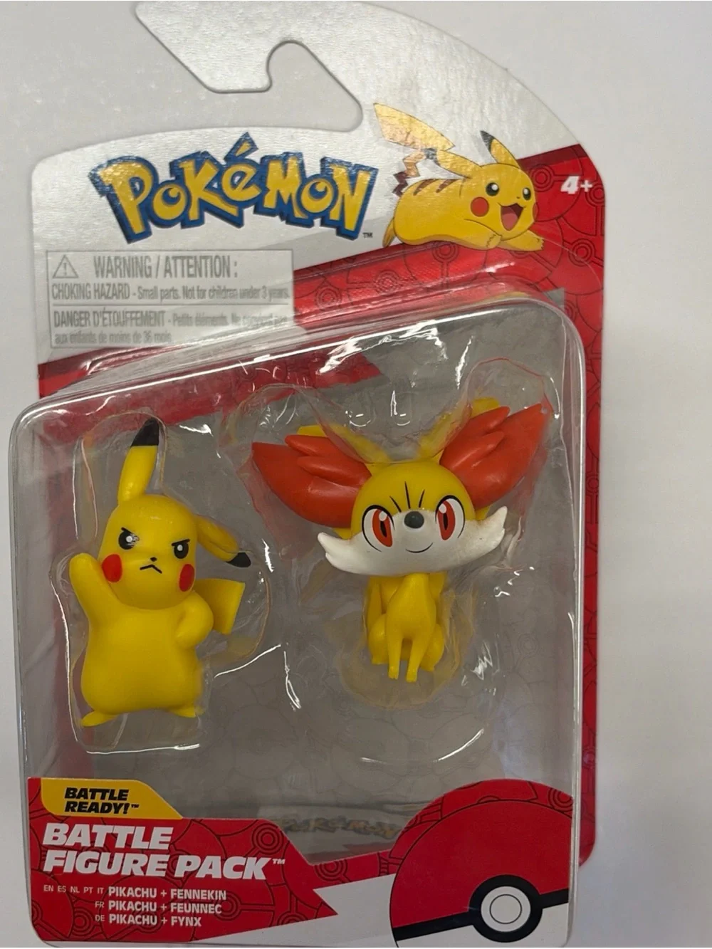 Pokemon Pikachu & Fennekin Figures - Yellow / Orange